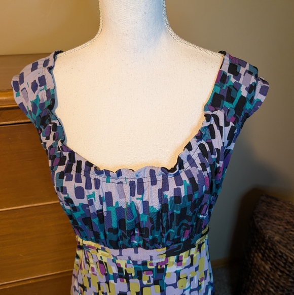 aXCESS a Claiborne Co. Abstract Tank Dress Aline Fit SZ XL - Picture 2 of 13